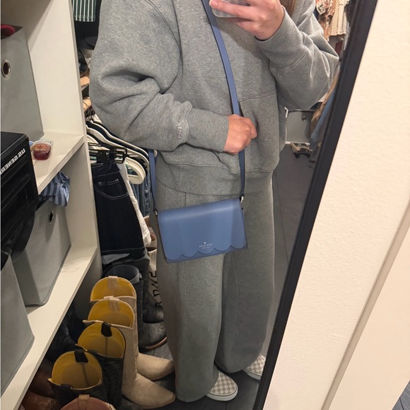 Kate Spade Navy Crossbody Bag with Scallop Detail - Picture 11 of 12